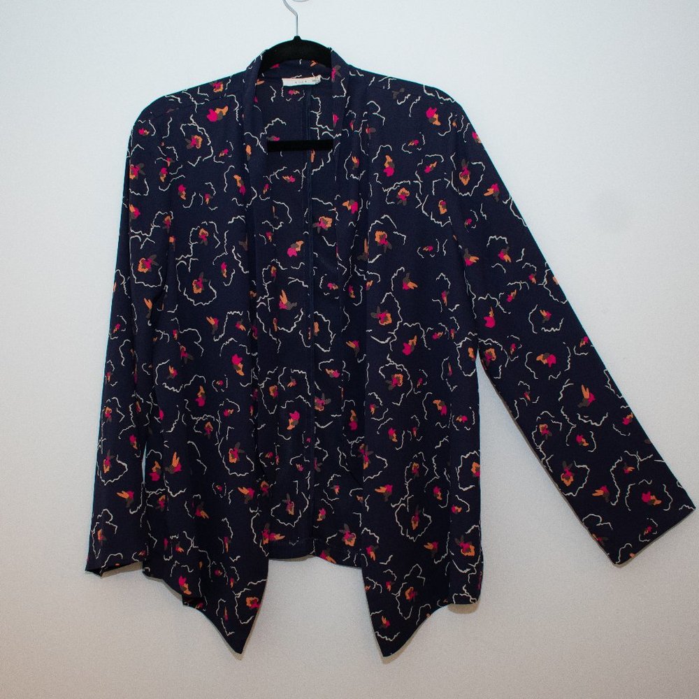 Lush Navy Floral pattern blazer